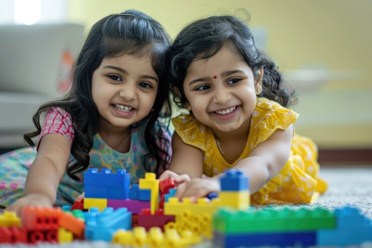 Young children playing